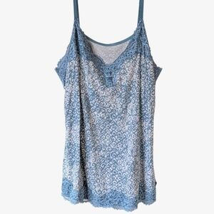 Turquoise Blue Lace Lingerie Cami Top